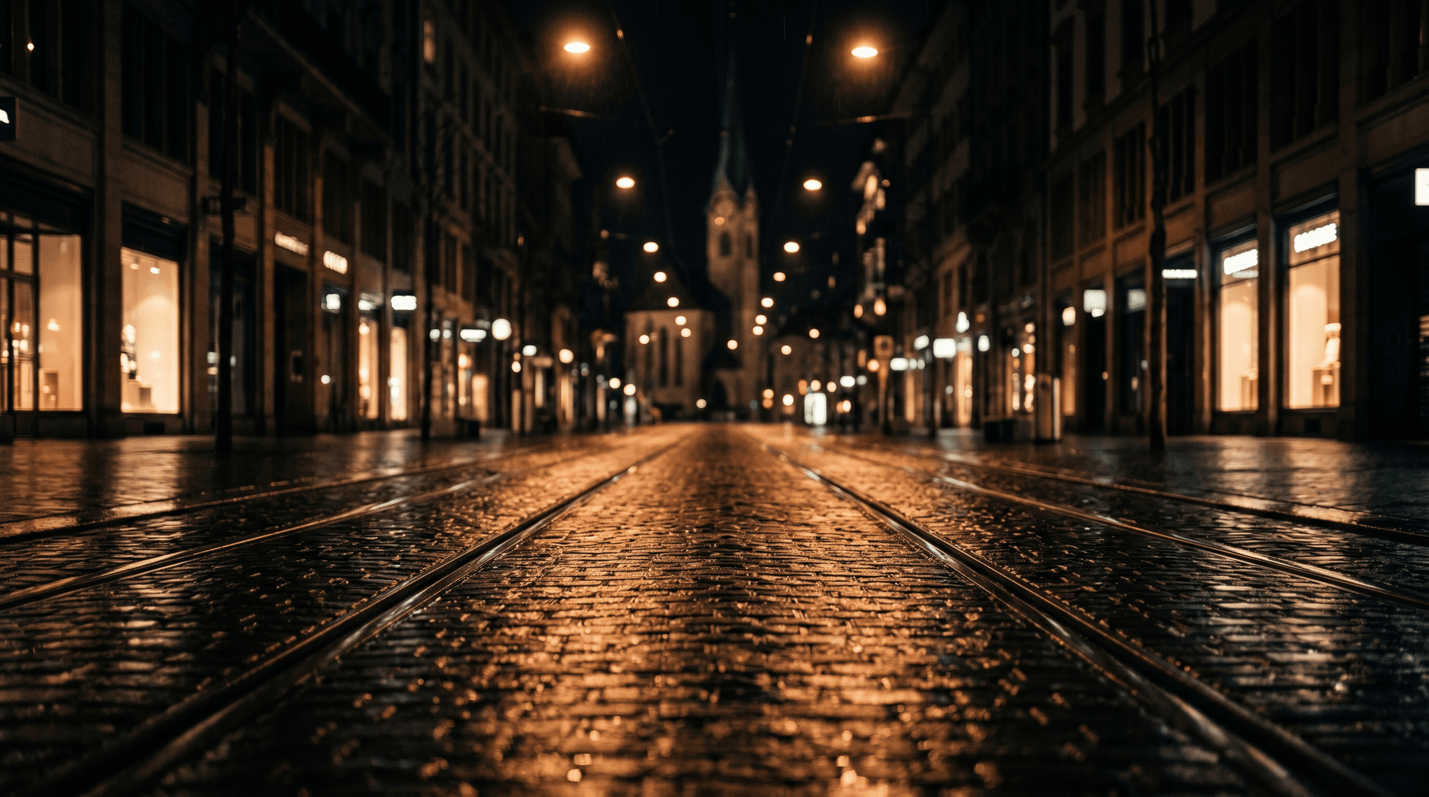 Zürich Altstadt bei Nacht